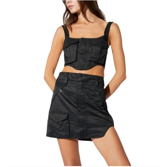 RtA Black Rodrigo Corset Top NWT - Size 4 - Picture 4 of 10